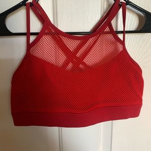 Tyc red mesh sports bra XL